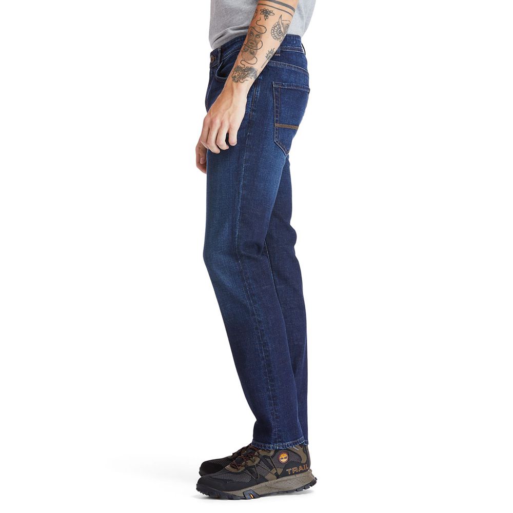 Timberland Mens Pants Sargent Lake Slim Denim Jeans - Navy - India LI4182967